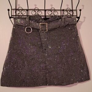 Black Sparkly Party Skirt